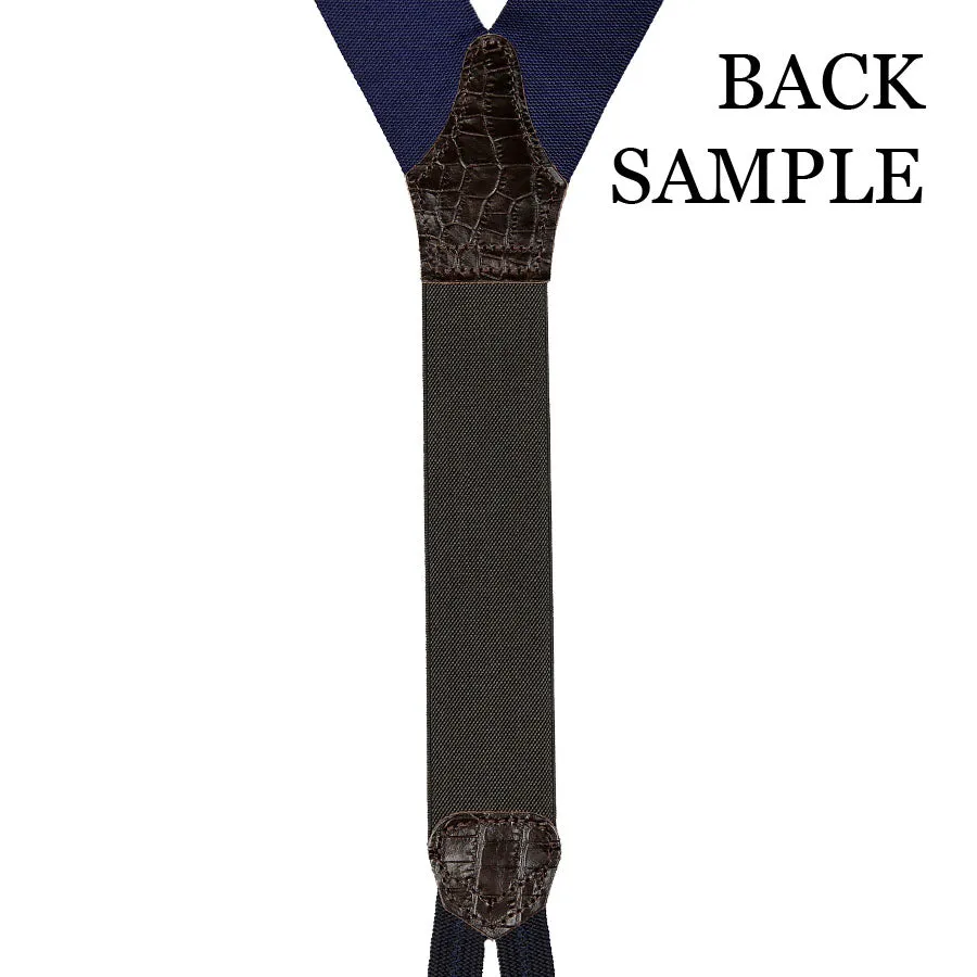 Barathea Braces - Navy / Burgundy / Sky Blue