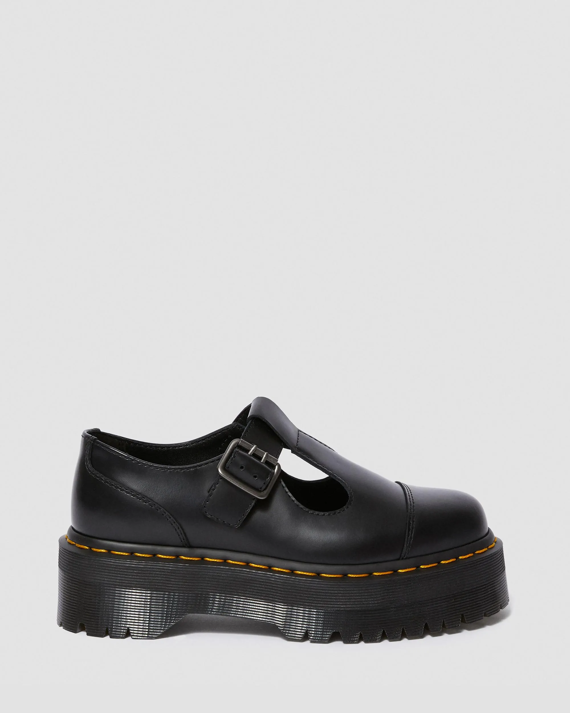 Bethan Dr. polished smooth leather platform shoes. Martens