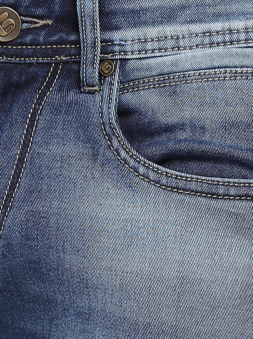 Bijou Blue Solid Narrow Fit Jeans | Greenfibre