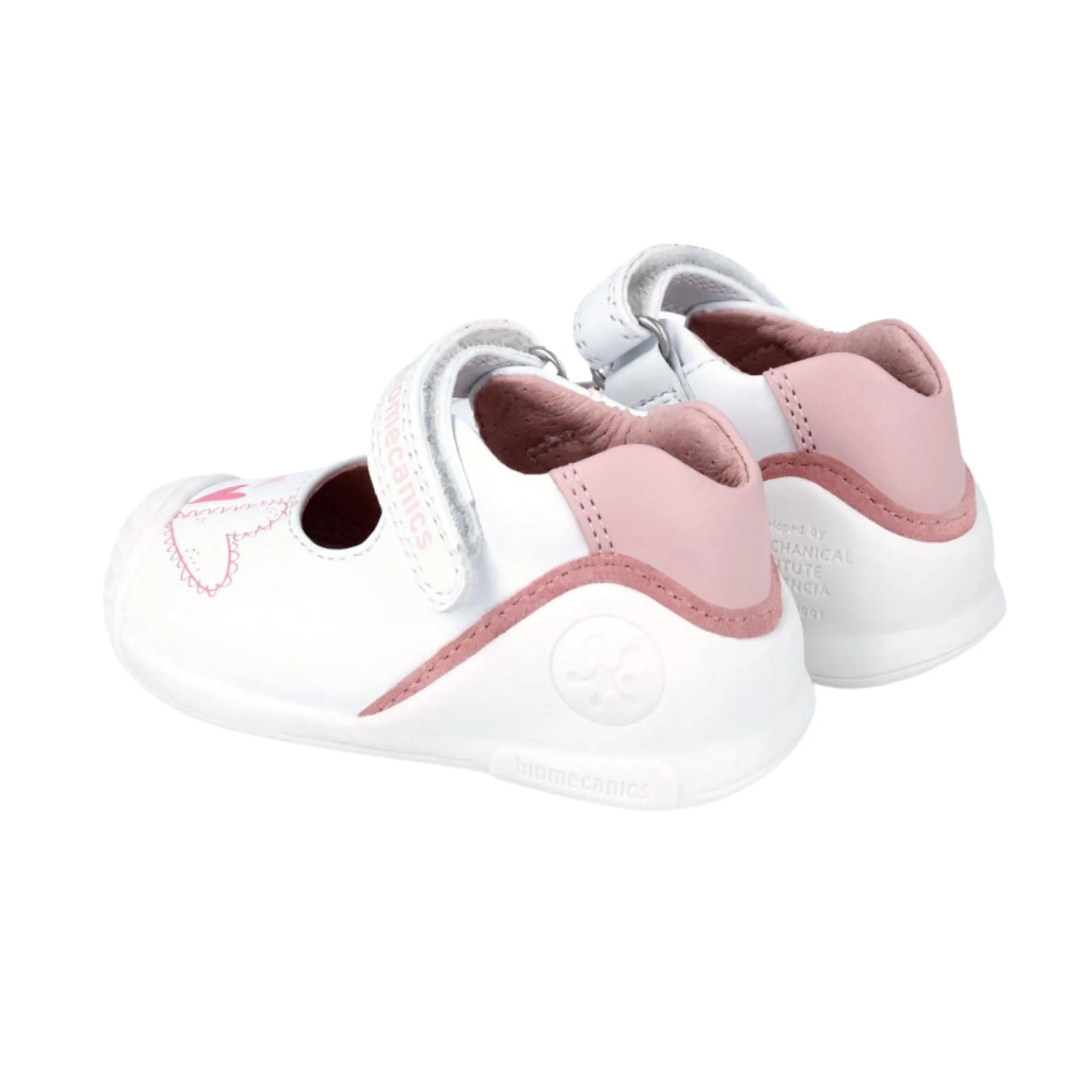 Biogateo Triple Heart White Mary Jane Shoes