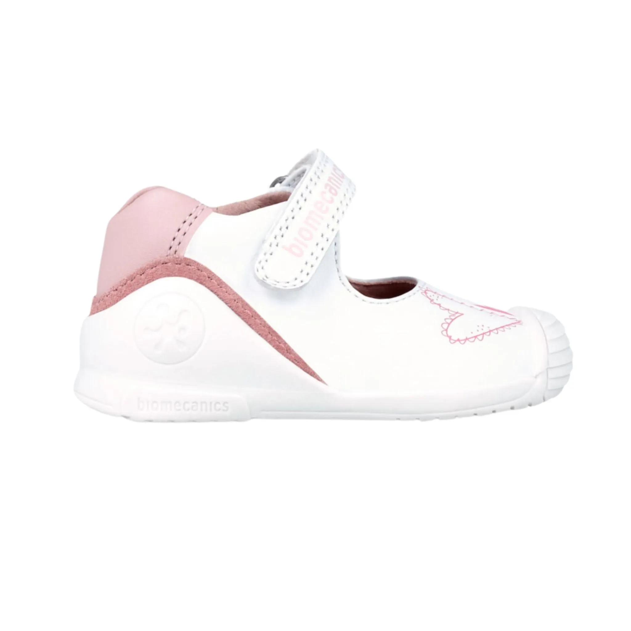 Biogateo Triple Heart White Mary Jane Shoes