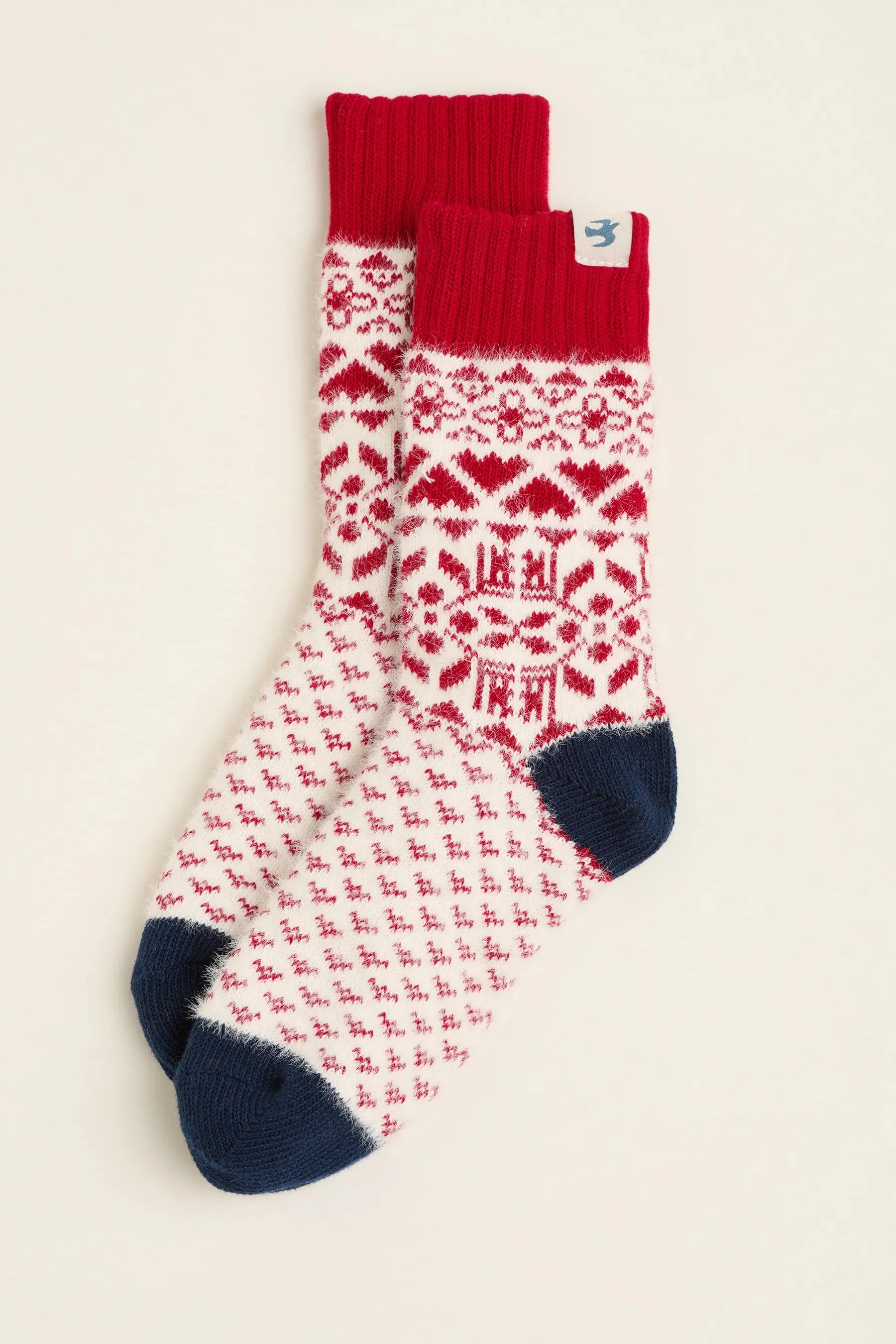 Brakeburn One Size Red Nordic Chunky Sock