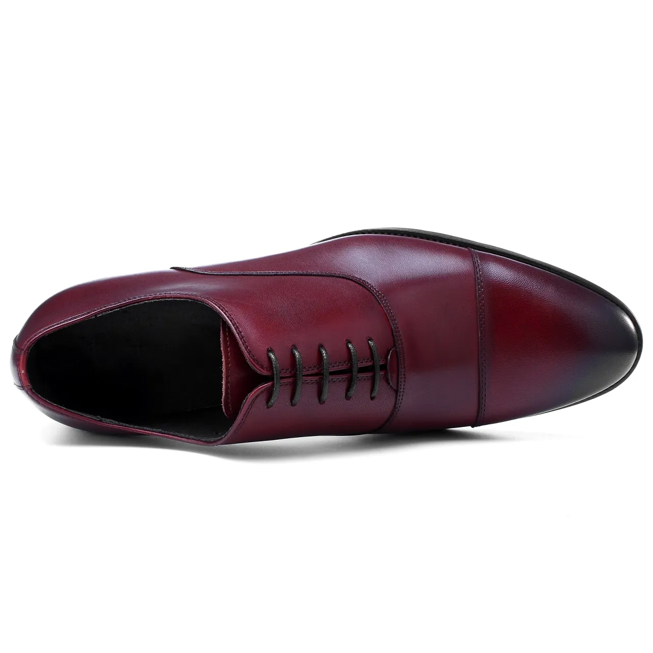 Burgundy Leather Oxford Shoes