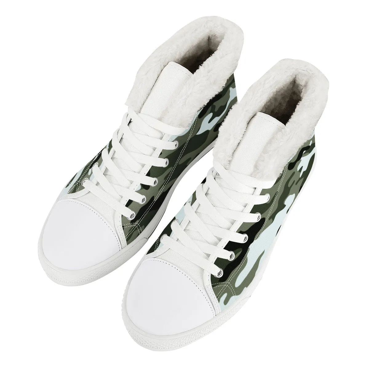 CAMOUFLAGE GRIS WINTER CANVAS SHOES