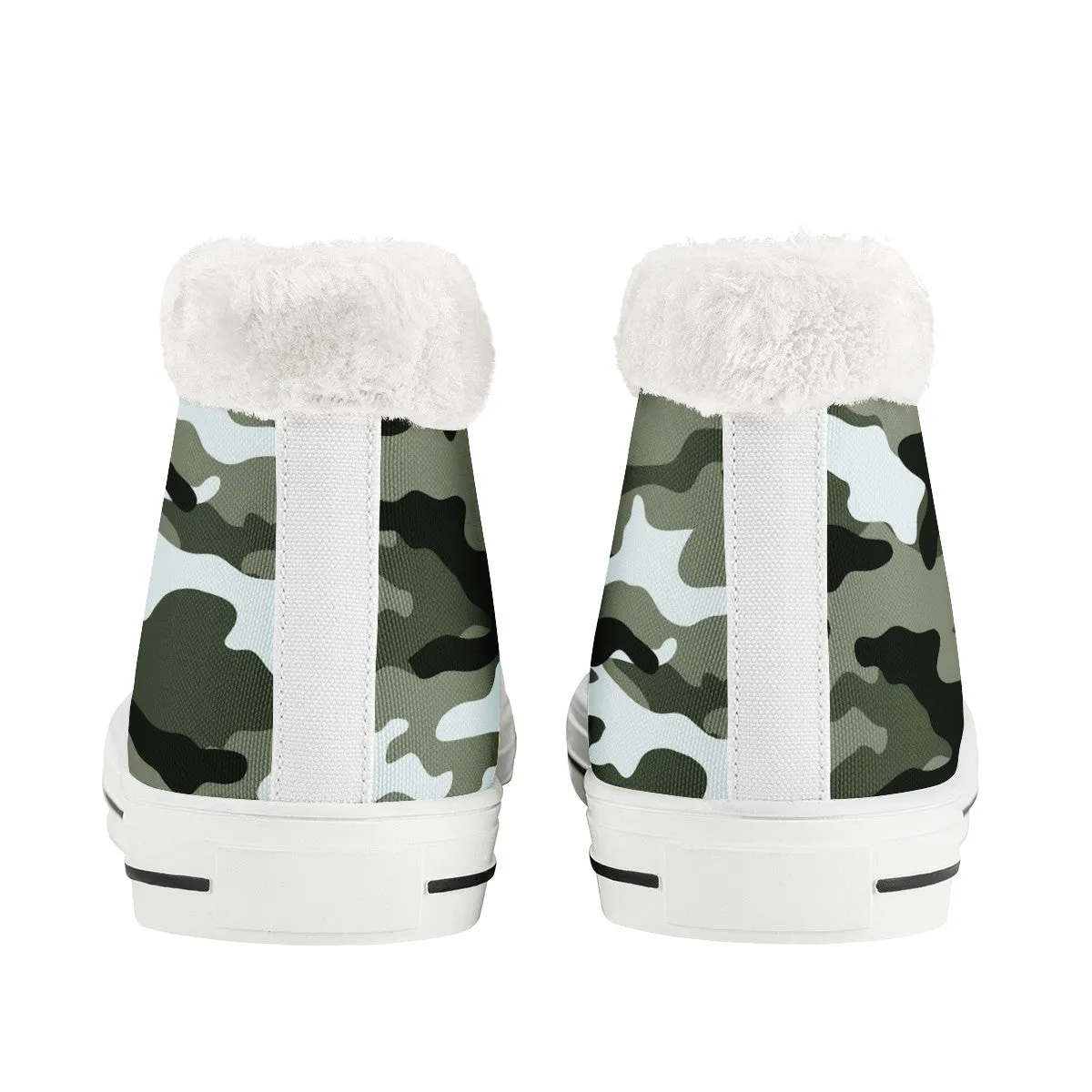 CAMOUFLAGE GRIS WINTER CANVAS SHOES