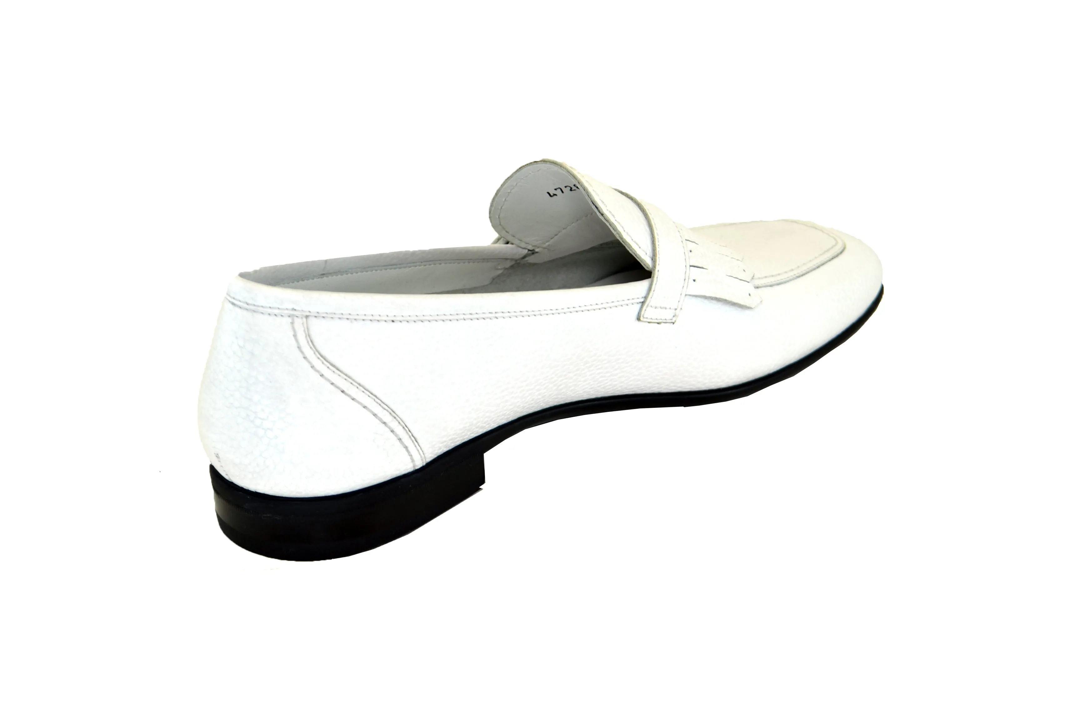 Corrente Deerskin Slip-On Loafer White