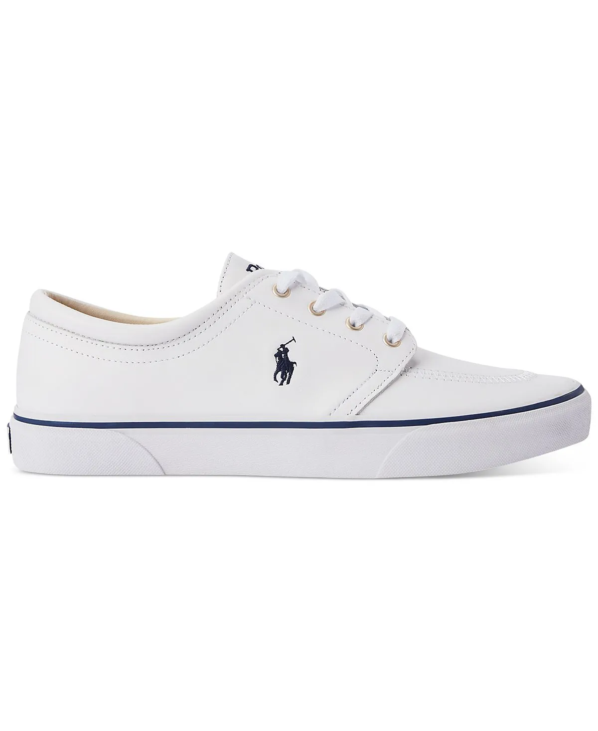 Faxon Polo Ralph Lauren men's leather sneakers, white