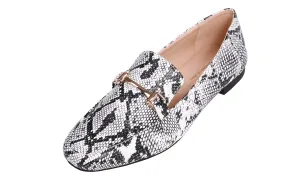 Feversole Women's Fashion Trim Deco Loafer Slippers Snake