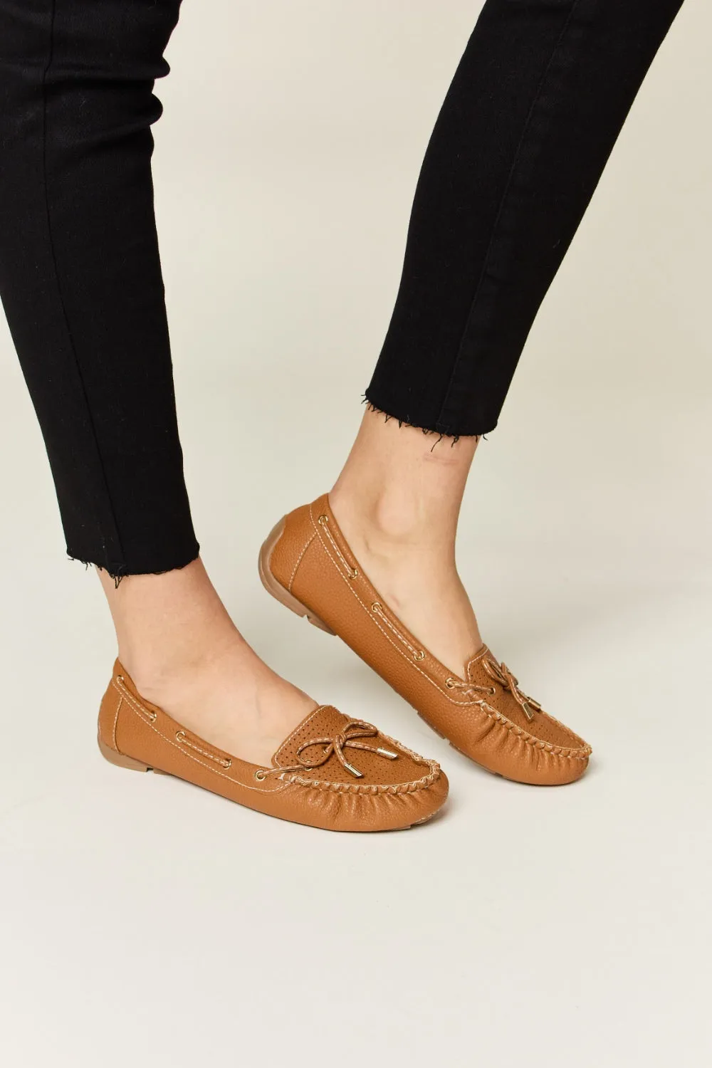 Forever Link Bow Decor Flat Loafers