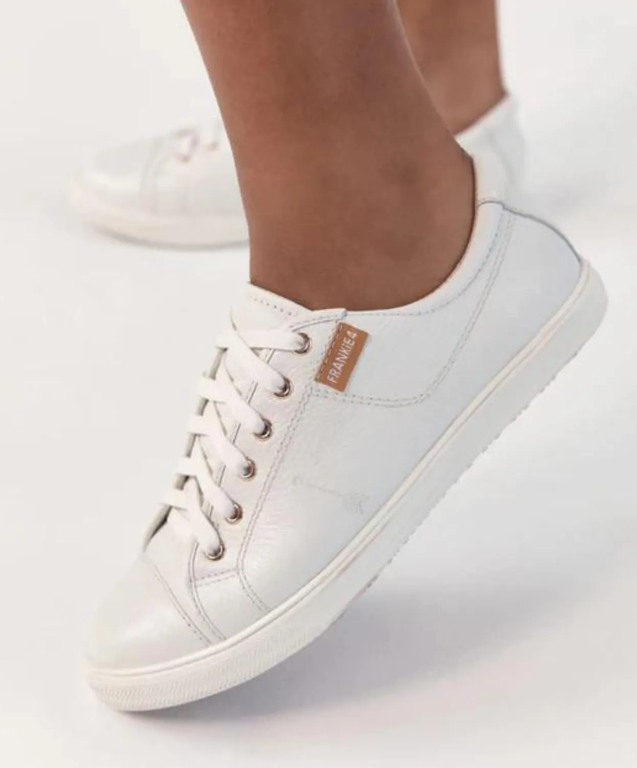 Frankie4 Nat III White Tumbled Sneaker