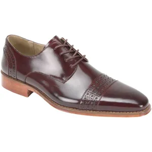 Giovanni Men's Lester Fancy Lace Upper Leather Shoe-Burgundy