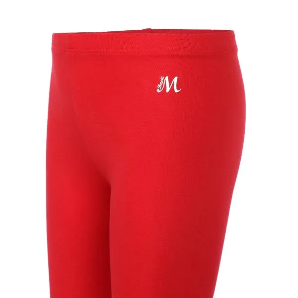 GIRLS RED BASIC SHORT LEGGINGS