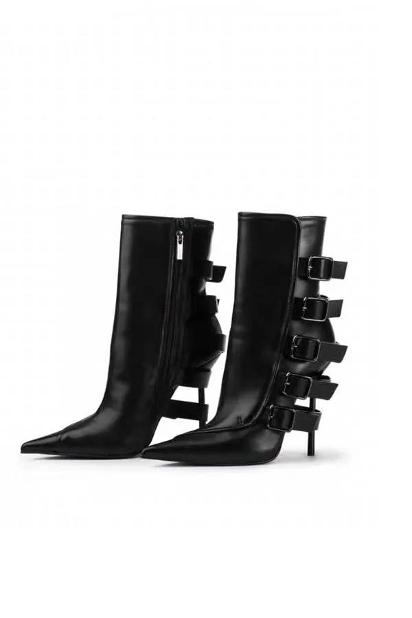 Luxe Chic Winter High Heeled Short Boots