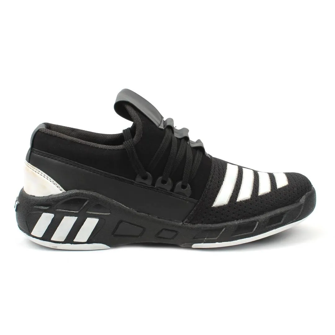 Men's Black Synthetic Sport Sneakers