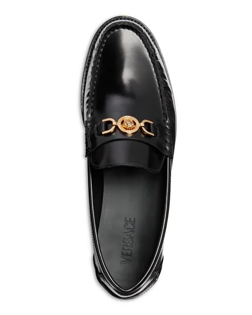 Men's Medusa '95 Versace Slip-On Loafers, Black