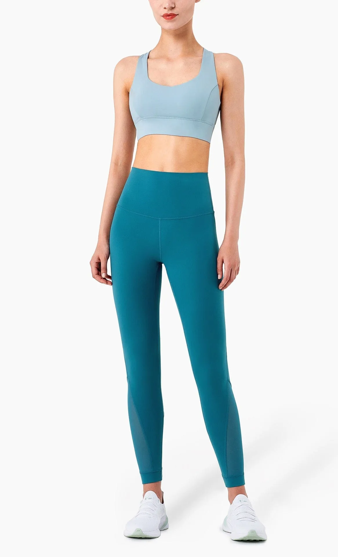 Mesh Paneling High Rise Leggings