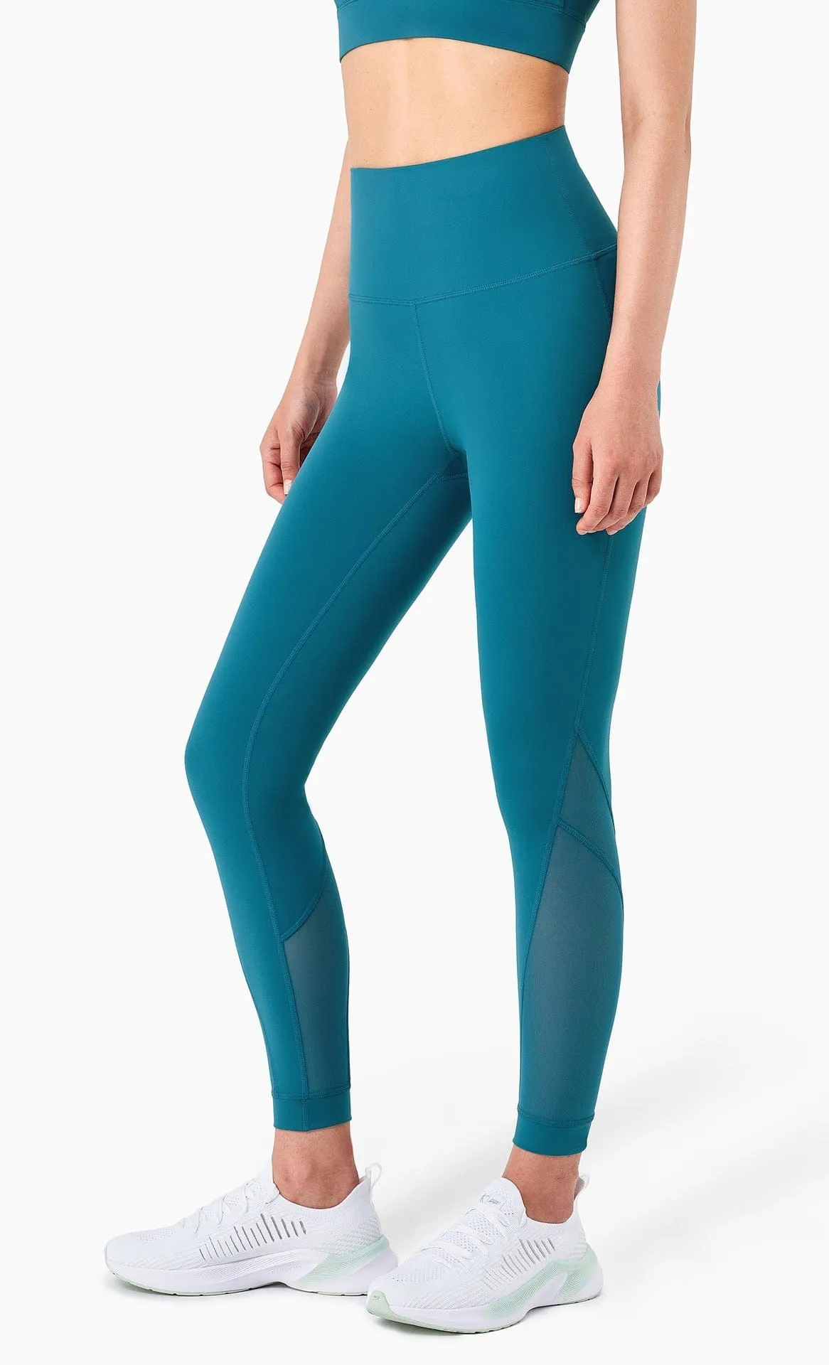 Mesh Paneling High Rise Leggings