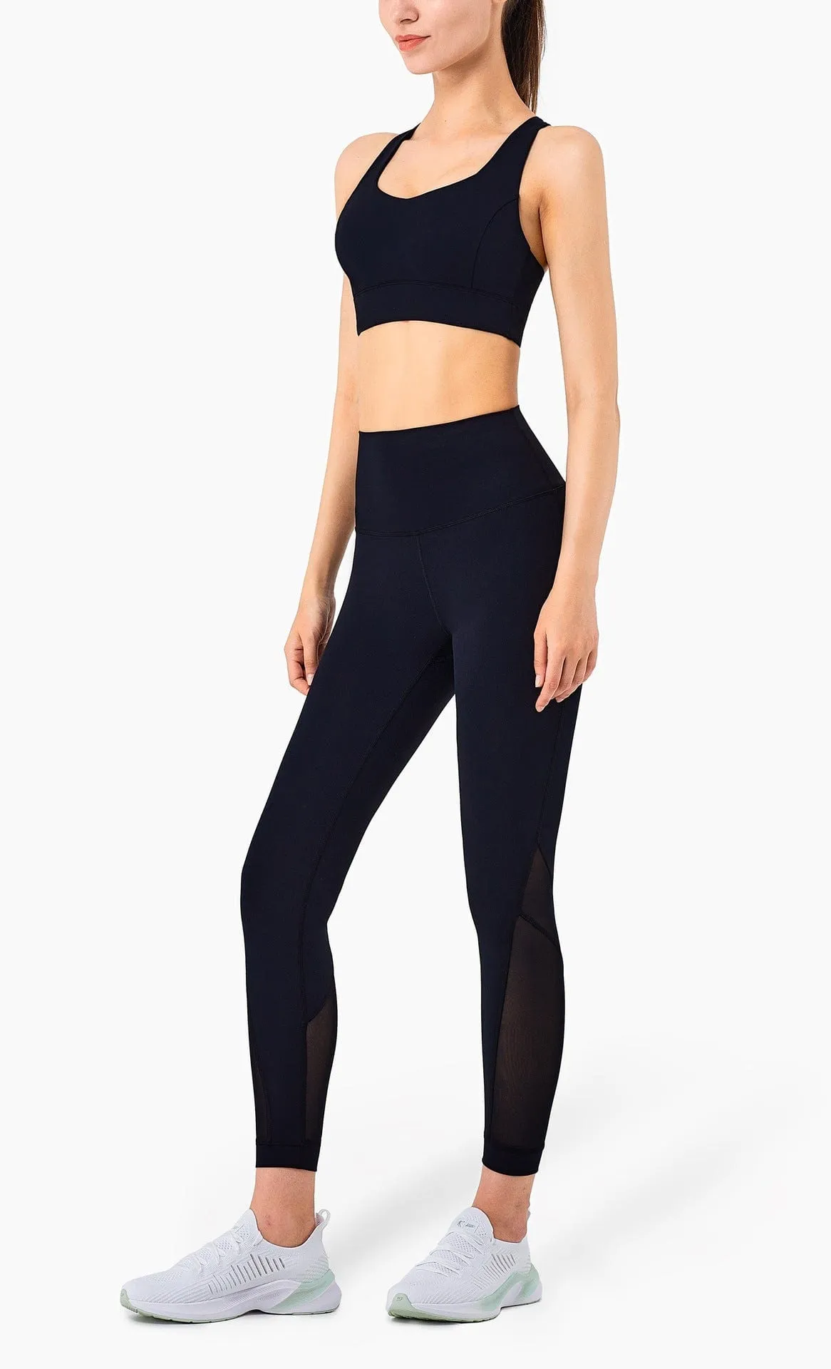 Mesh Paneling High Rise Leggings