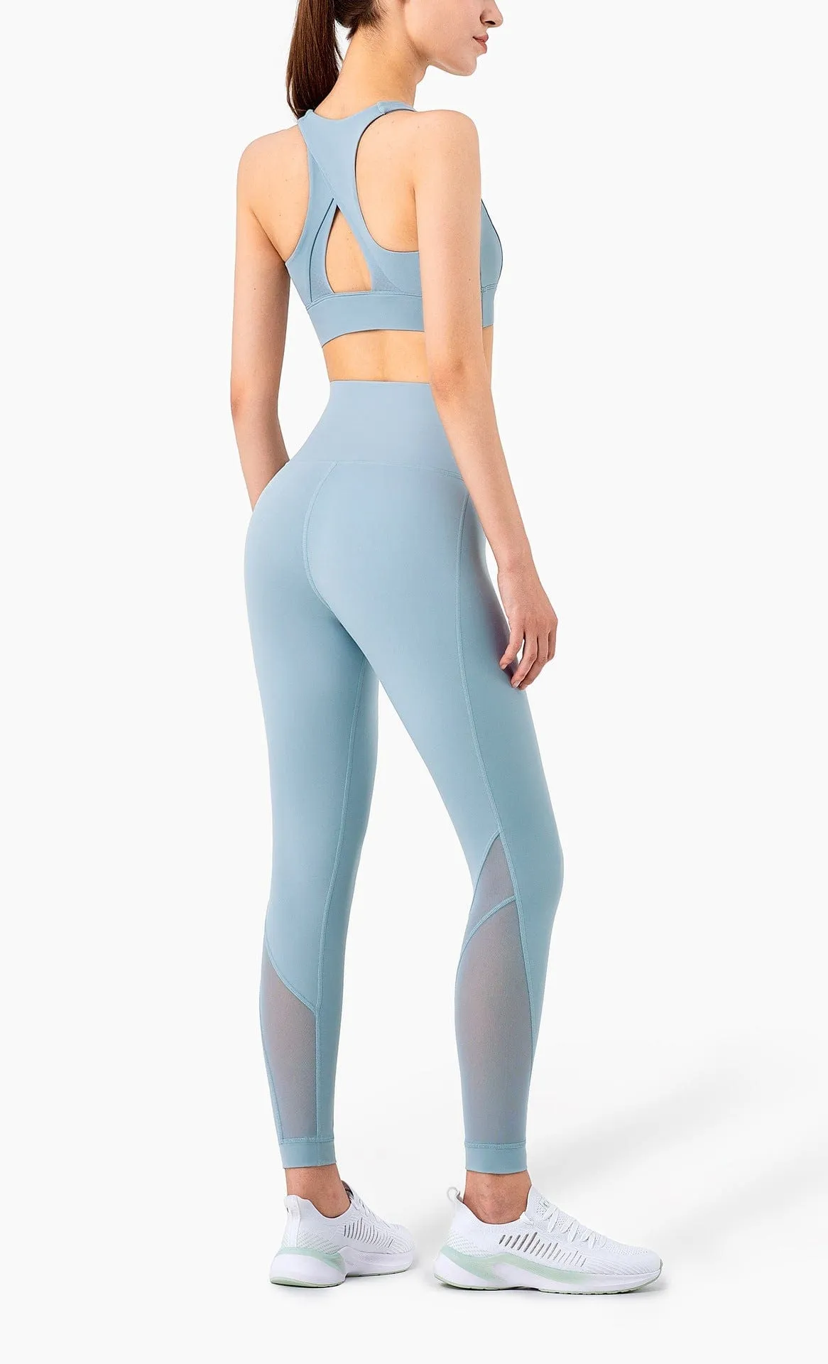 Mesh Paneling High Rise Leggings