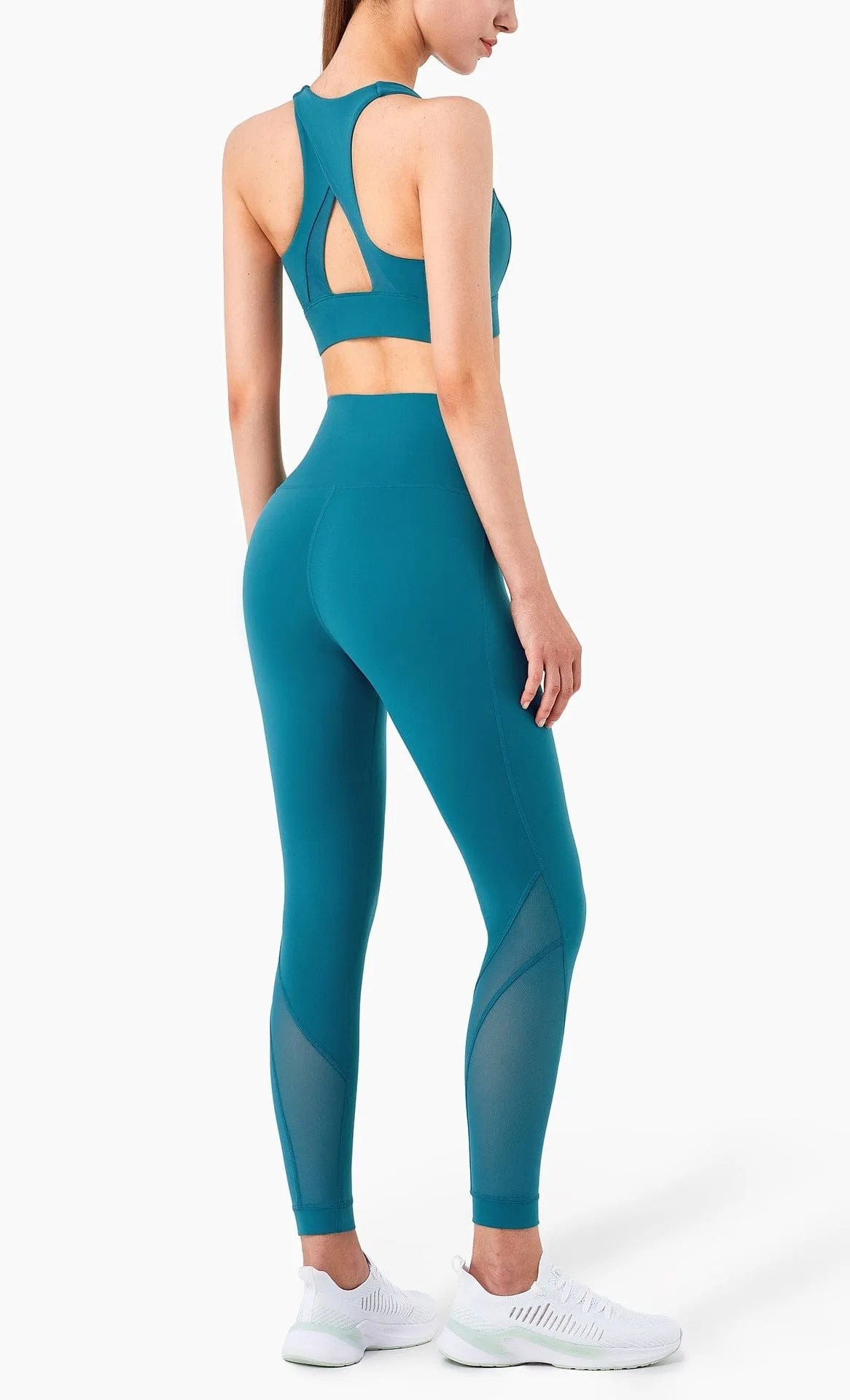 Mesh Paneling High Rise Leggings