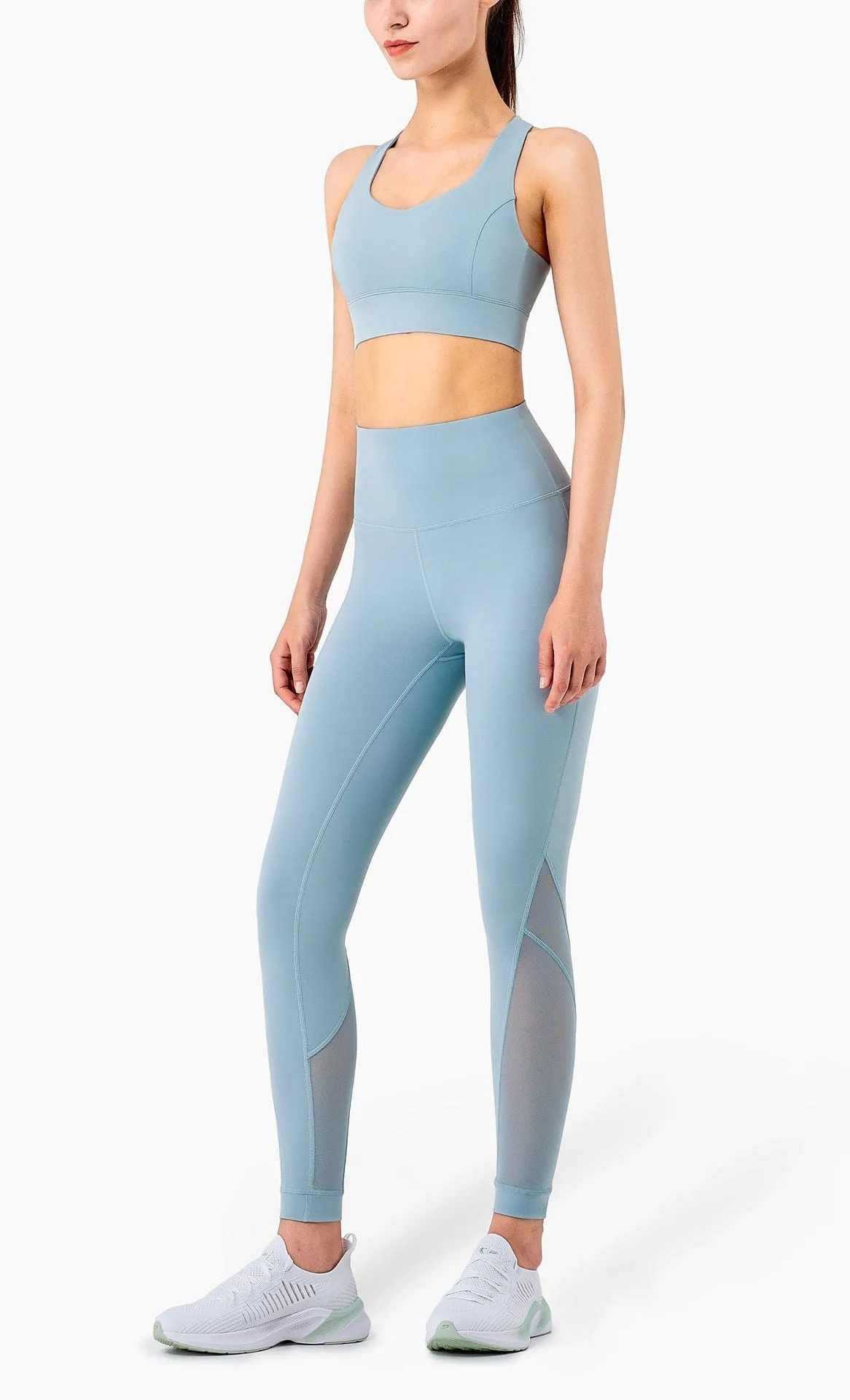 Mesh Paneling High Rise Leggings