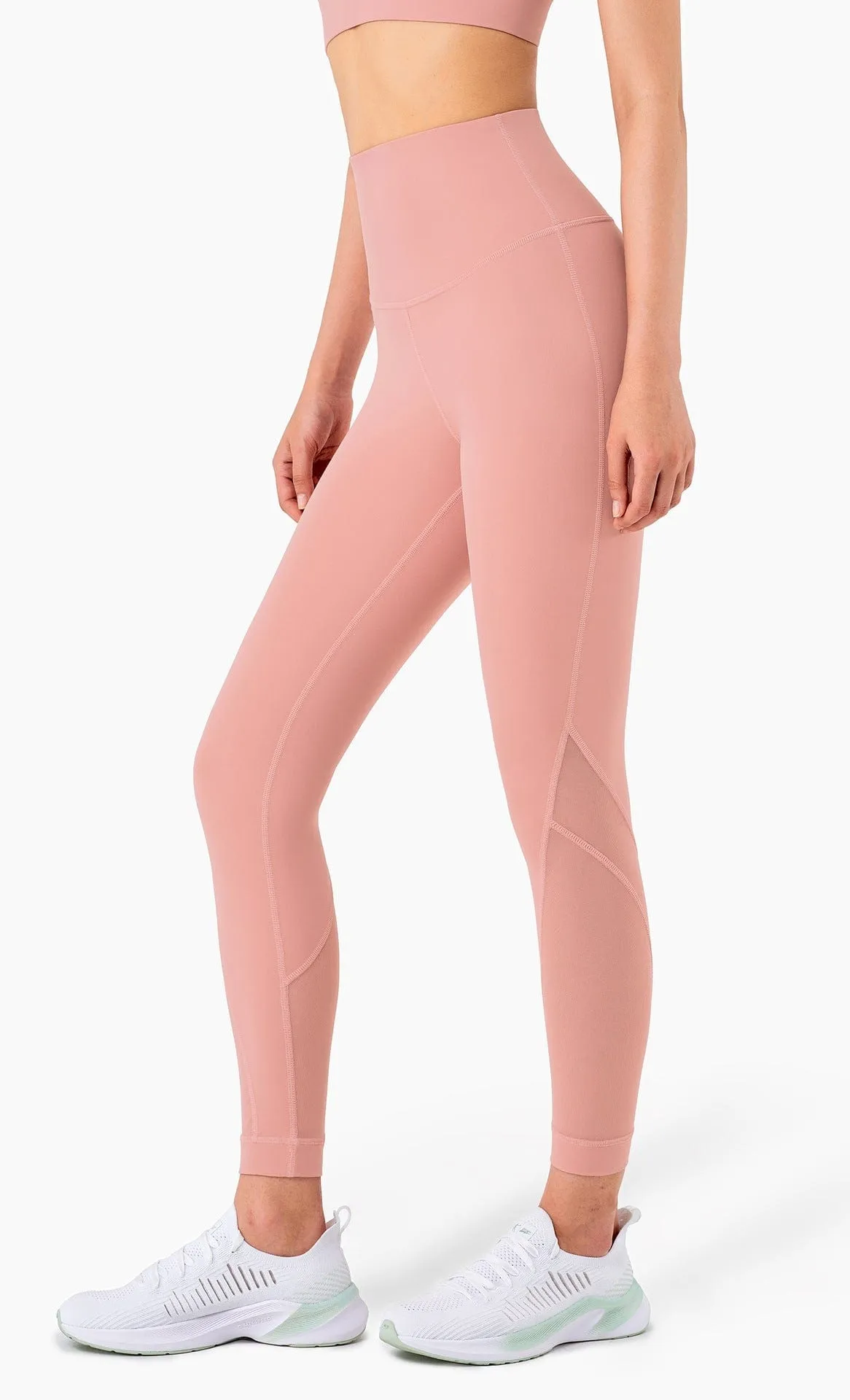 Mesh Paneling High Rise Leggings