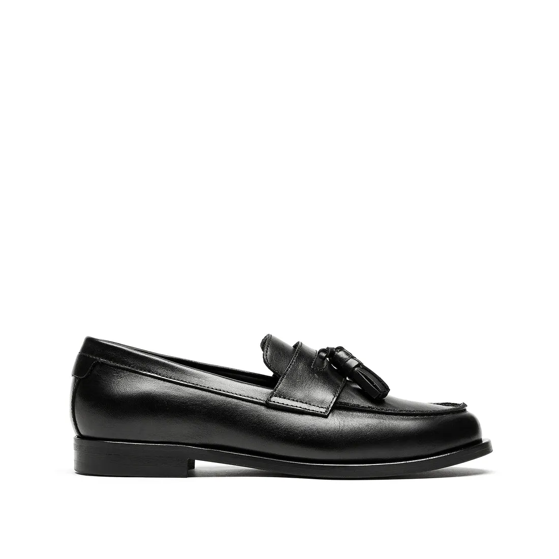 Morgan Leather Tassle Loafer | Black