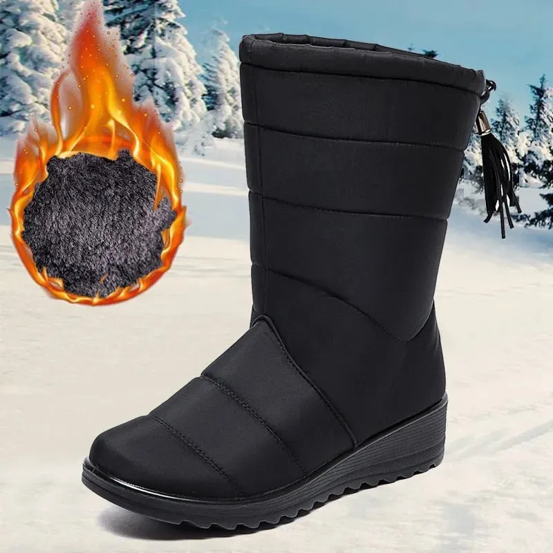 OCW Orthopedic Boots For Women Waterproof Warm Winter Snow Anti-Slip Fur Lined Boots