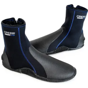 Open Box Cressi Minorca Tall 3mm Dive Boots Black/Blue US Men's 6 | US Women's 7