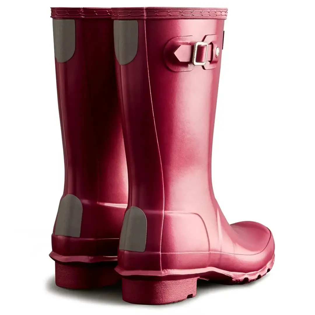 Original Pearlised Children's Wellington Boots - Hayes Burgundy by Hunter