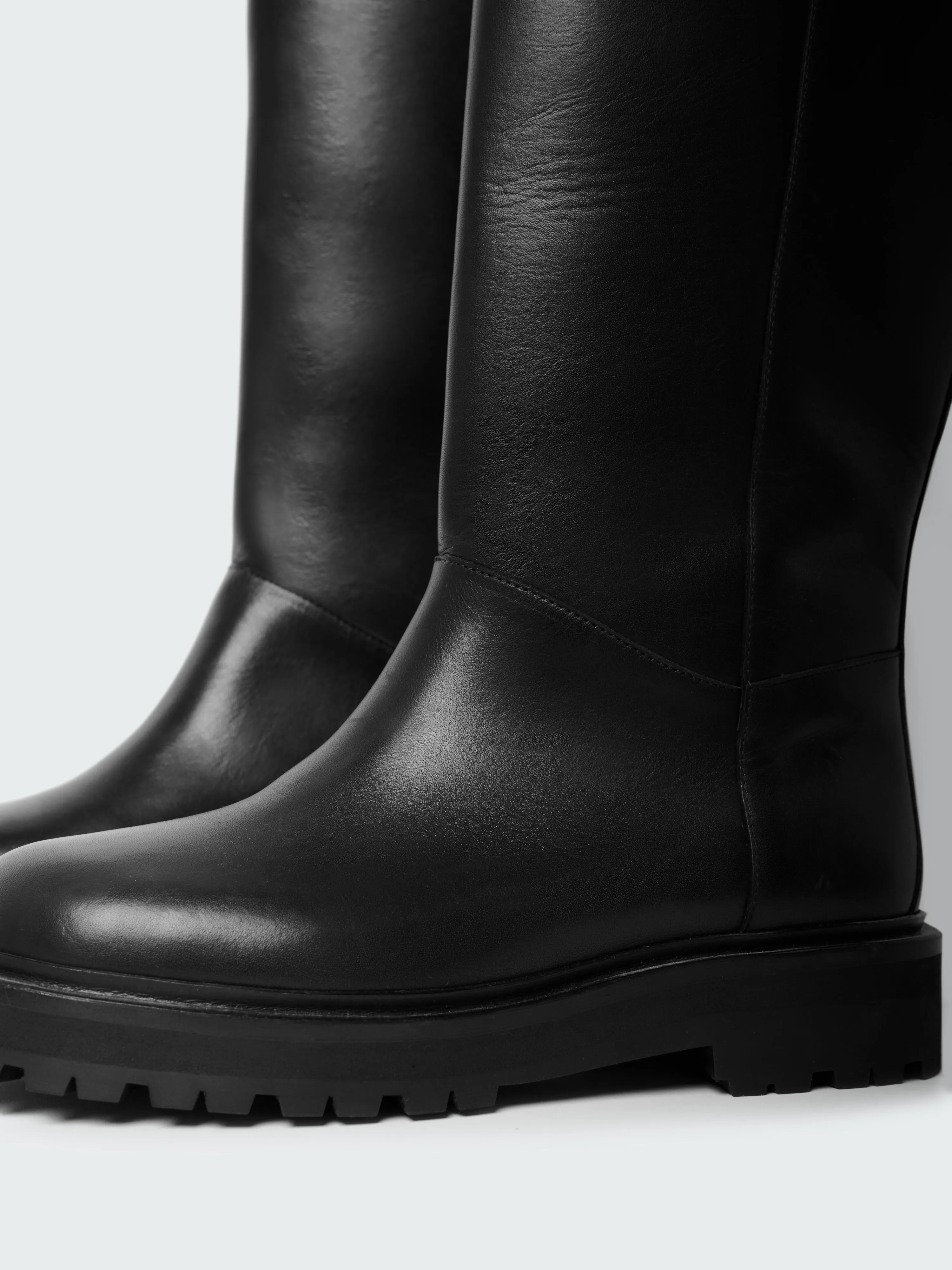 Semotan Leather Boot in Black