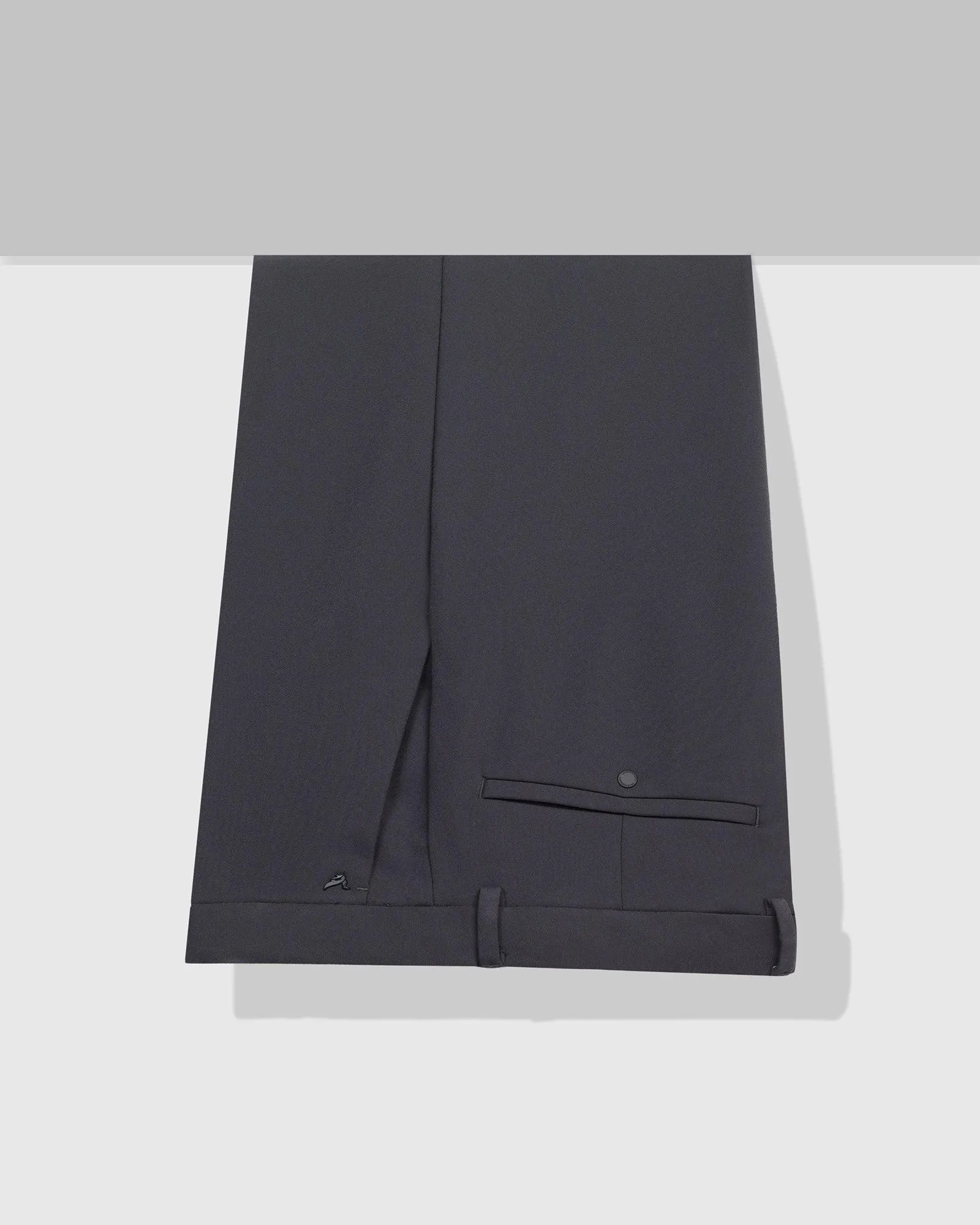 TechPro Slim Fit B-91 Formal Charcoal Solid Trouser - Ashley