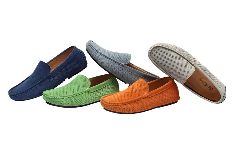 TEEK - Mens Breathable Moccasin Suede Loafers | Various Colors