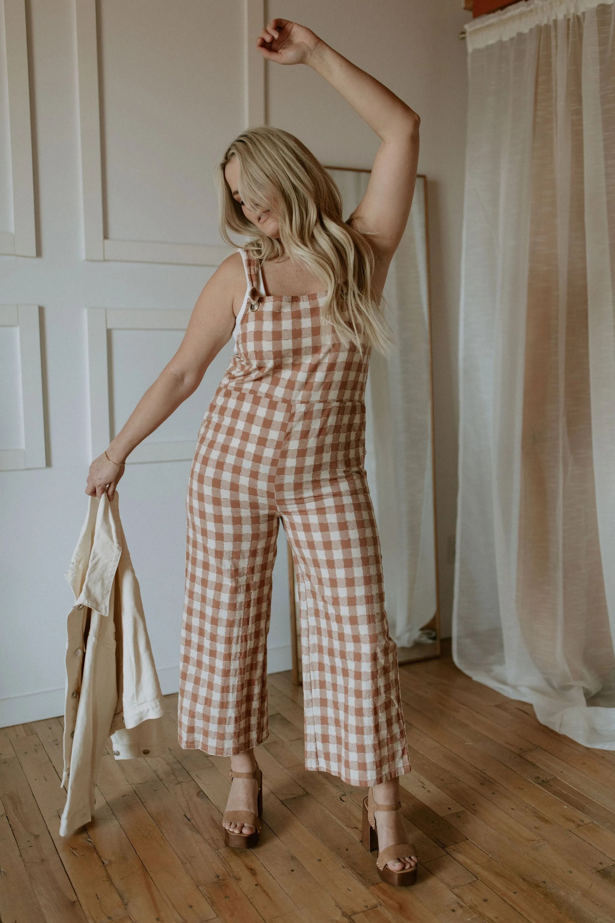 The Texas Checkered Overall - Mauve