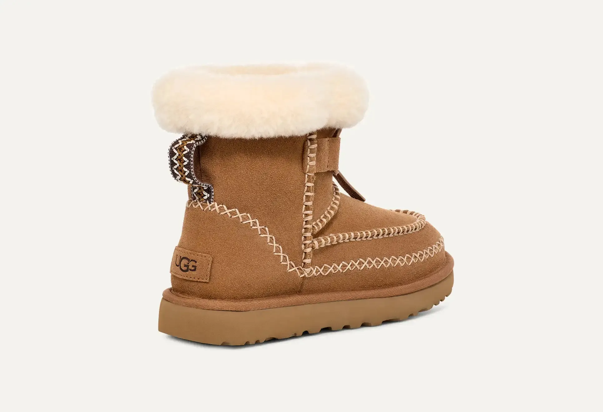 UGG WOMENS CLASSIC ULTRA MINI ALPINE - CHESTNUT