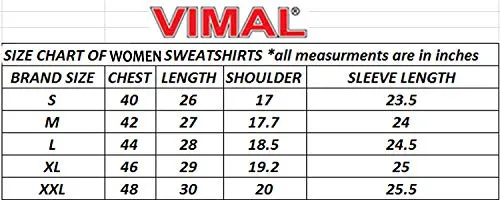 VIMAL JONNEY Women Cotton Round Neck Regular Sweatshirts (Pack of 1 Black L) SW_RN_BLK_001-L