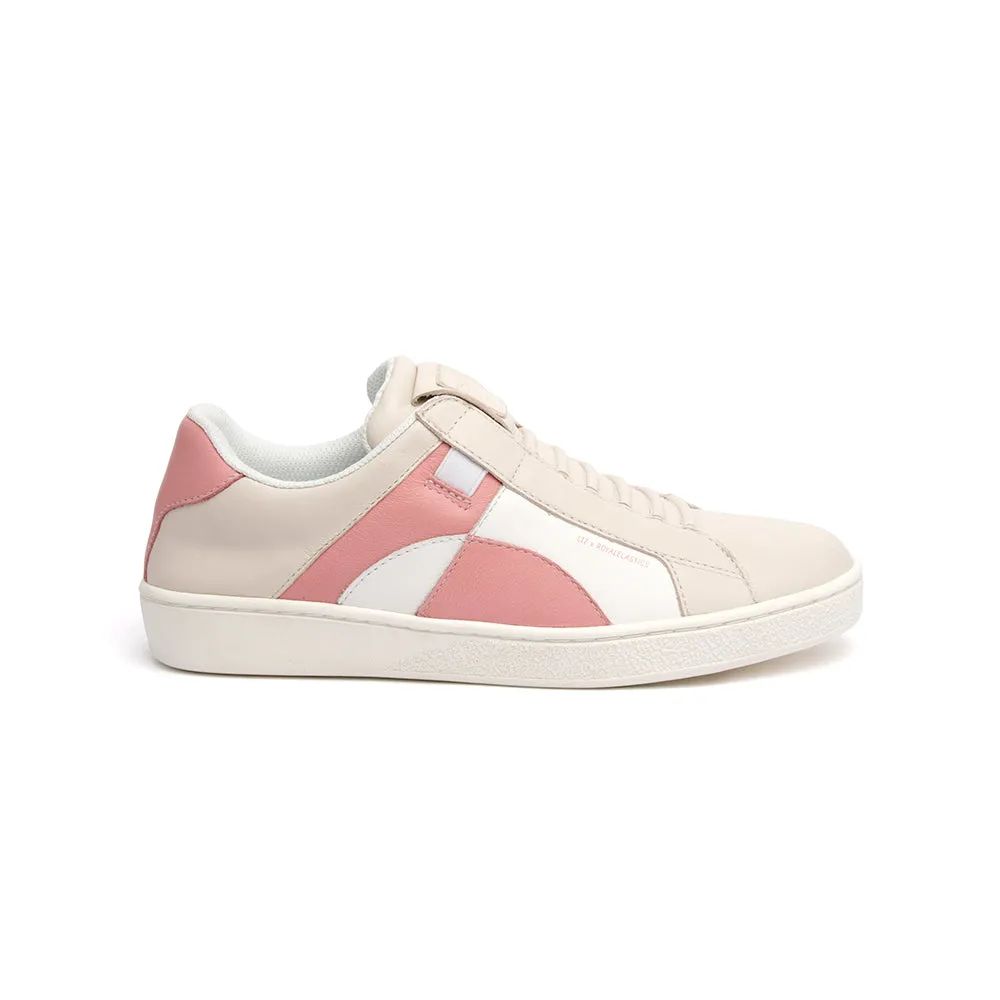 Women's Icon Dots White Pink Leather Sneakers 92984-101